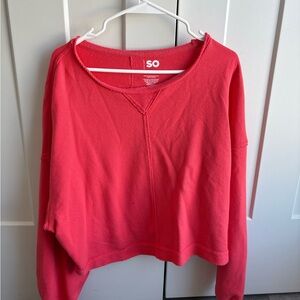 Women's Pink Cropped Sweatshirt